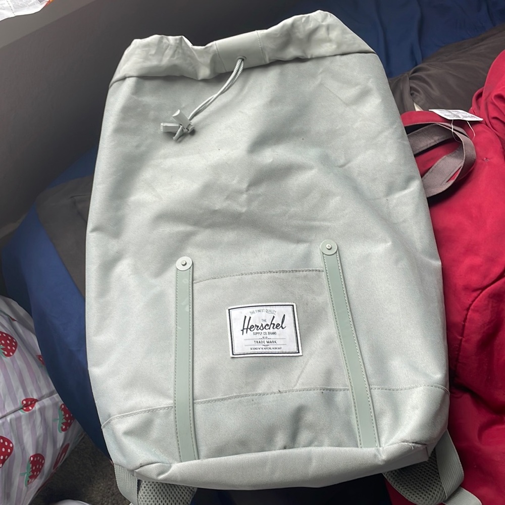 green herschel backpack